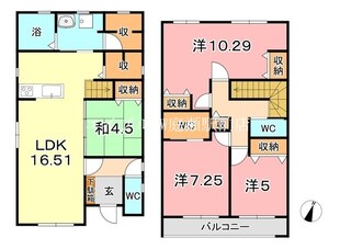 中庄O様戸建の物件間取画像